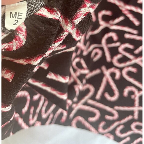 Tafford Womens Scrub Top Candy Canes Christmas Size Medium Black Holiday Stripes - Picture 8 of 9